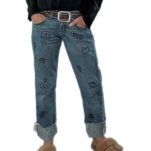 Happy Refurbished Embroidered Vintage Relaxed Denim